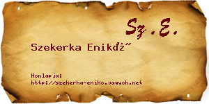 Szekerka Enikő névjegykártya