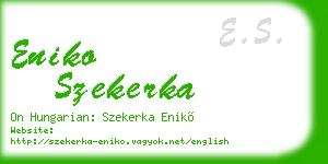 eniko szekerka business card