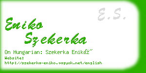 eniko szekerka business card